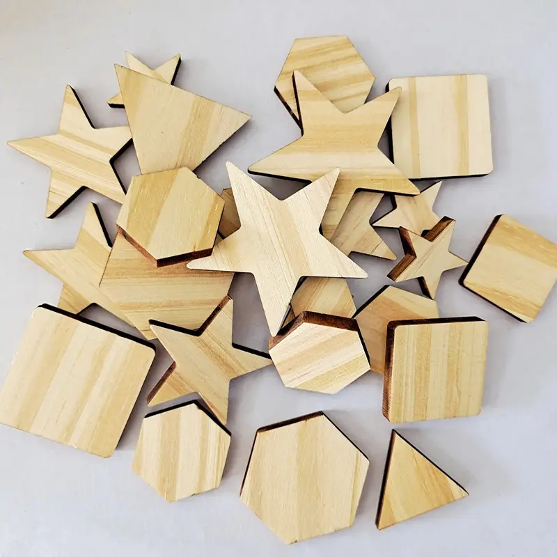 50 PCS di misura artigianato in legno, di pino chip, FAI DA TE fatti a mano accessori per la casa decorazione