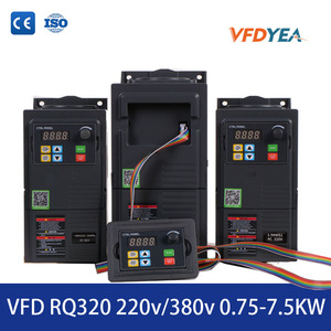 380V Entrada trifásica 0.75kw Salida trifásica bifásica VFD Inversor de frecuencia variable Pantalla LED para control de velocidad del motor NFC - Product Image 4