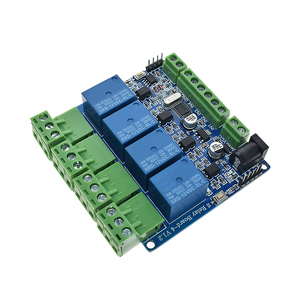 Módulo de relé RTU de 4 vías, sistema de 4 entradas de carretera, comunicación 485, 5V, 12V, STM8S103 - Product Image 3