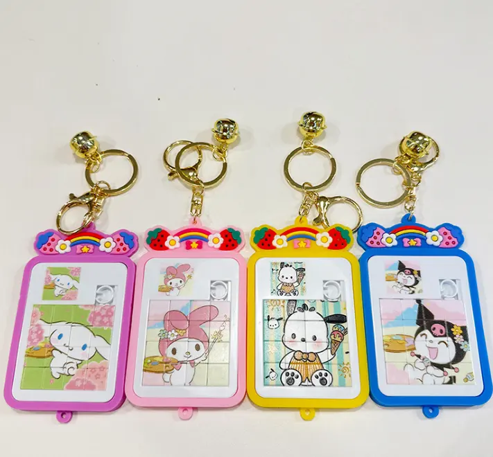 Ruunjoy Sanrio Creative Cute for Palm Puzzle Game Anti-rust Keychain Pendant Gifts for Child New Dropship Keychain