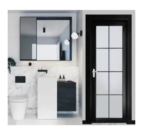 Imagem da folha da tela da porta deslizante do perfil do alumínio do preço para o banheiro