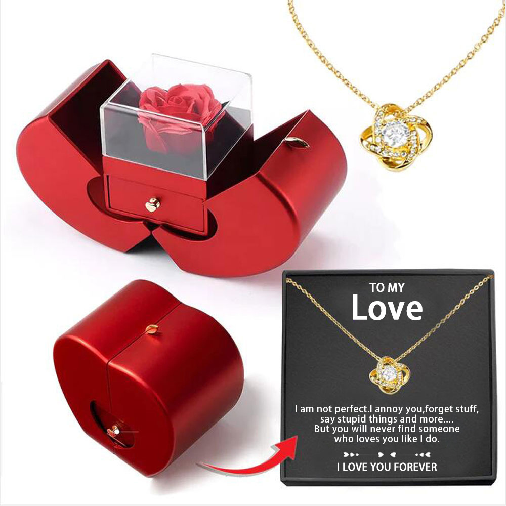 Necklace (Gold) + A Card Apple Box