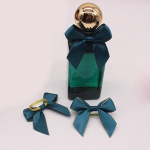 <strong>Customized</strong> 2.2cm Glitter Wired Ribbon with <strong>Bow</strong> <strong>Elastic</strong> Stretch <strong>Loop</strong> 100% Polyester Material - Product Image 1