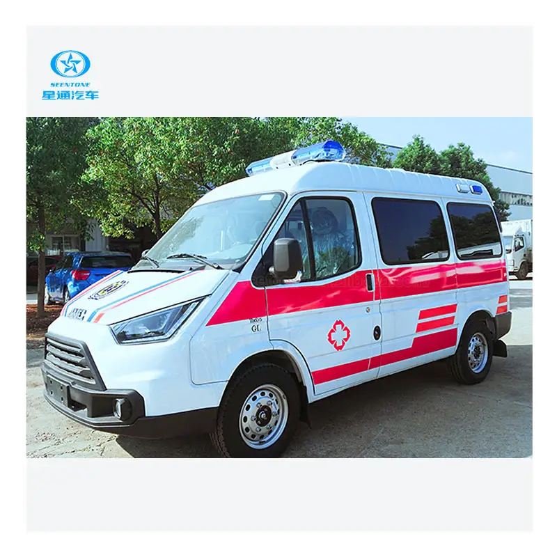 Fabricante de China, nuevo equipo de rescate médico, caja de coche diésel Euro 6, vehículo de ambulancia para aeropuerto