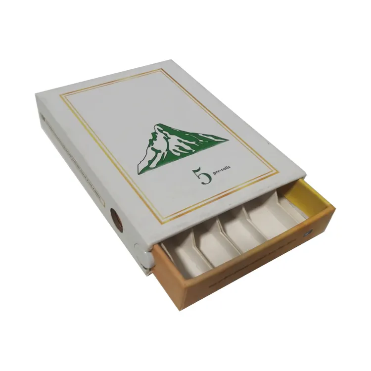 Cajas de embalaje de cigarros enrolladas a prueba de niños personalizadas de fábrica 5 uds