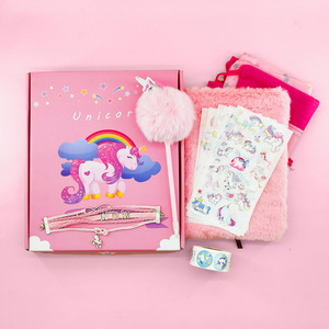 2025 New KRC Plush Unicorn <strong>Notebook</strong> Set Sparkly Unicorn Diary for Girls Kids Embroidery A5 <strong>Notepad</strong> <strong>with</strong> <strong>Locks</strong> and Key Ballpen - Product Image 2