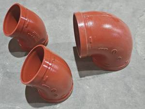 आग से लड़ने में कम दबाव लाल रंग प्रतिरोधी संक्षारण प्रतिरोधी लंबे त्रिज्या ग्रोव पाइप फिटिंग कोहनी - Product Image 2