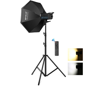 PULUZ 150W 3200K-5600K照相馆频闪软箱灯闪光灯套件，带软箱反射器三脚架摄影灯 - Product Image 2