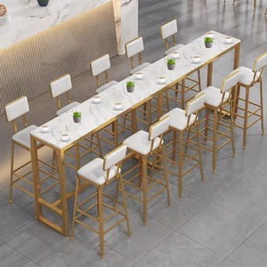Free Sample Long <strong>Rectangular</strong> Metal Kitchen Restaurant Marble Dining Room Bar <strong>Counter</strong> <strong>Table</strong> - Product Image 6