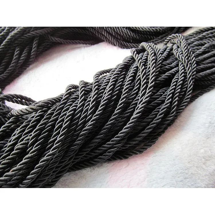 Cordas trançadas redondas de alta qualidade, corda de seda trançada suave, corda/jóias, corda de miçangas/para pulseira & colar