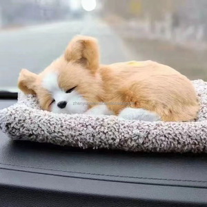 Adorable jouet en peluche Kawaii pour animaux de compagnie réaliste sieste chien peluche paresseux simulé dormir chiot décorations pour voiture - Product Image 3