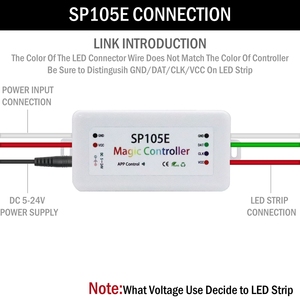SP105E WS2811 WS2812B WS2813 WS2815 SK6812-RGBW Bluetooth RGBIC пикселей светодиодный контроллер DC5-24V - Product Image 3