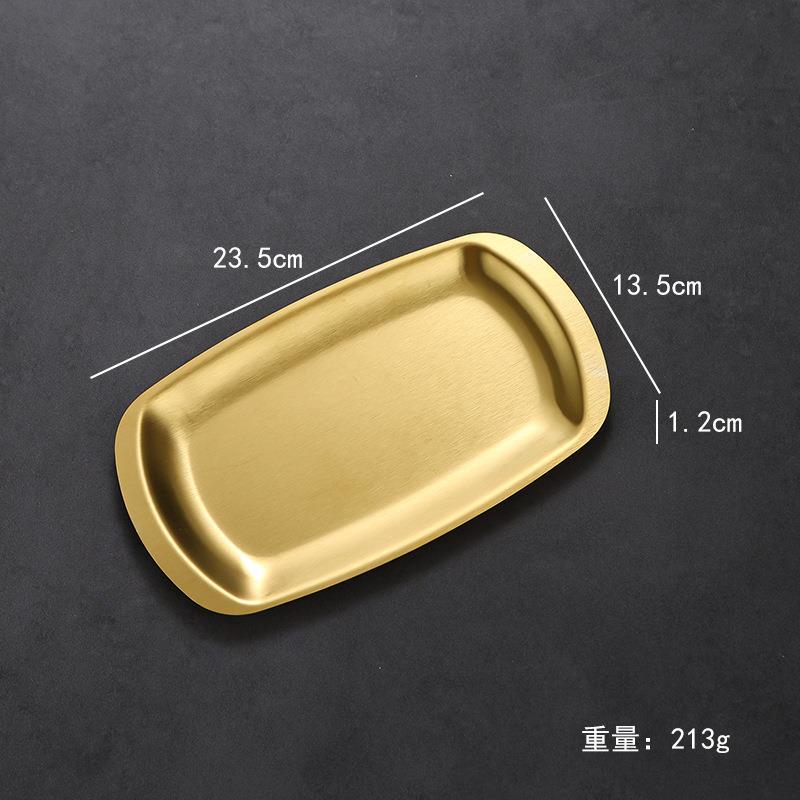 Korean style tray (large brushed gold)