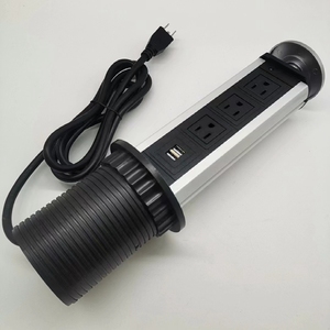 80mm Hidden Pull Pop up <strong>Socket</strong> with <strong>Double</strong> <strong>Usb</strong>, Kitchen Desktop US <strong>Plug</strong> Manual Lifting and Lowering Power <strong>Socket</strong> - Product Image 3