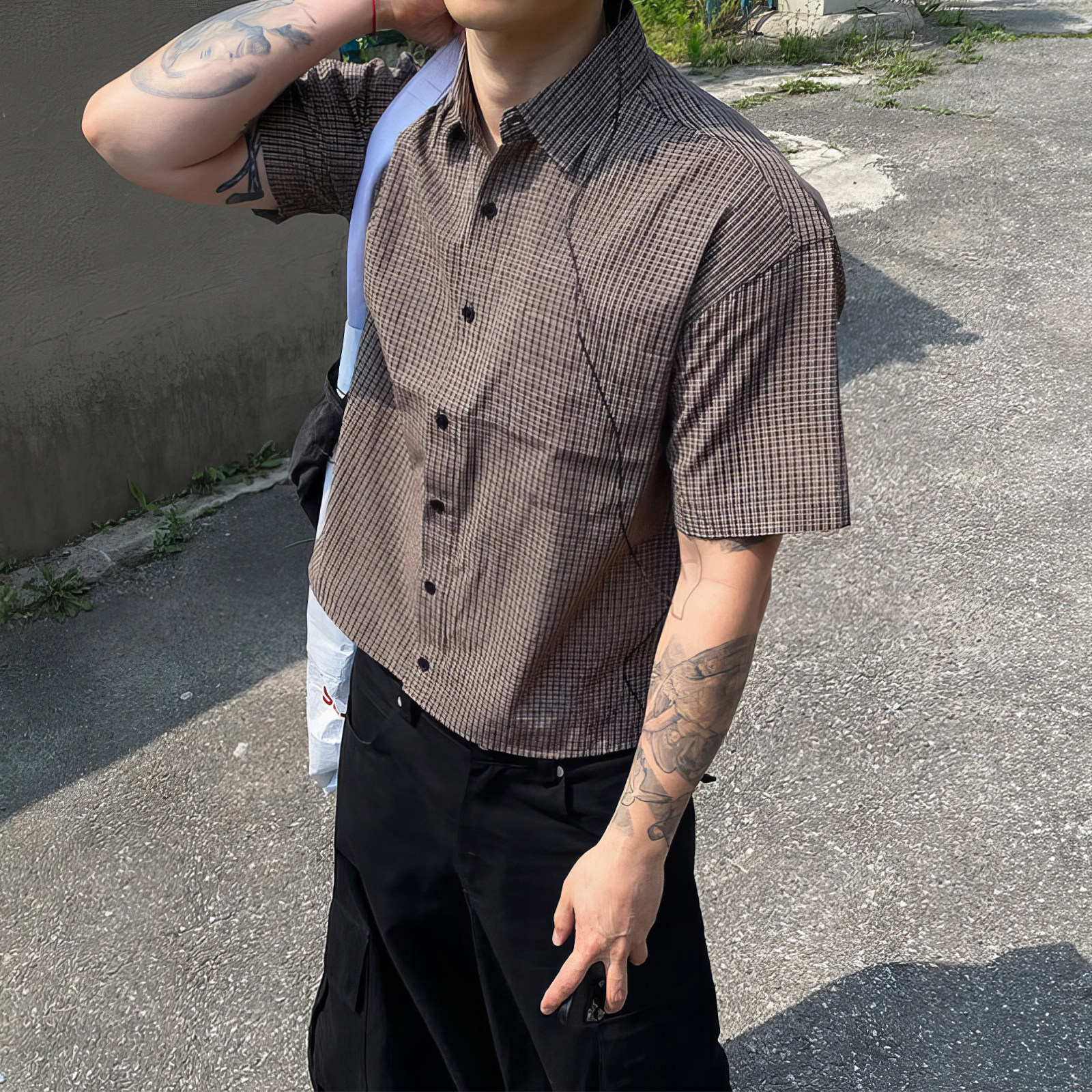 Brown plaid