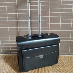 パイロット大容量2輪ヴィンテージPUレザートラベルバッグトロリーラゲッジ業務用