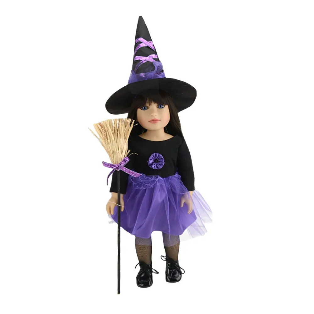 Nueva llegada muñeca de Halloween de moda muñeca americana de 18 pulgadas venta al por mayor regalo de Halloween muñecas americanas de vinilo completo de moda