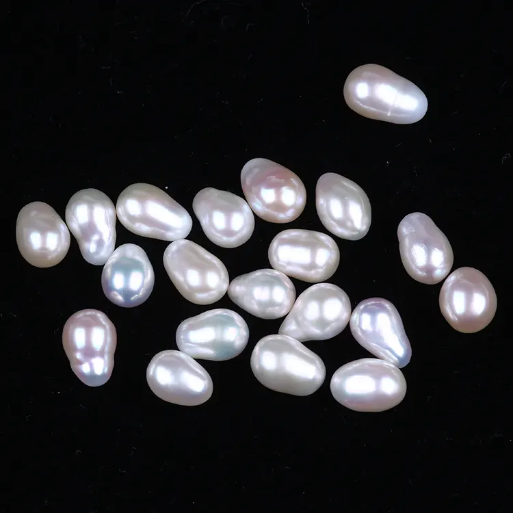 Cheap Japanese 6-7mm Baroque Natural White Loose Pearl Beads For Making Jewelry