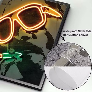 Soyut Neon işık tasarımı 2Pac Hip-Hop duvar sanatı Modern rapçi Poster tuval sınır ötesi yeni yayın yağ dekoratif boyama - Product Image 4