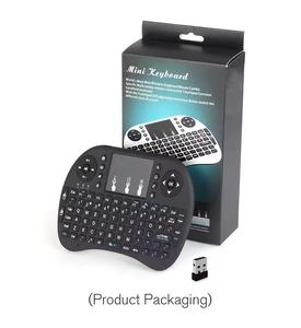 Teclado I8 retroiluminado inglés ruso español Air Mouse 2,4 GHz Touchpad teclado inalámbrico de mano para Tv Box Android X96 - Product Image 4