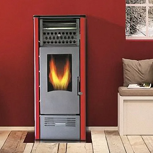10KW portable pellet stove with central heating system, central heating wood fireplace