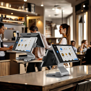 מקורי מסך מגע כפול סופרמרקט הקופה שיטות תשלום מגוונות (qr/כרטיס) pos תומך חלונות/אנדרואיד - Product Image 1