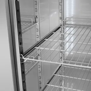 Stainless Steel Air Cooling <strong>Chiller</strong> Restaurant Double Door Fridge Stand up Deep Freezer Commercial Kitchen Upright Refrigerator