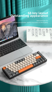 Kostenlose Wolf T8 mechanische Tastatur 68 Tasten angepasst RGB mechanische Tastatur Tablet Notebook Computers piel Tastatur - Product Image 2