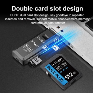SD + TF 2 in 1 lettore di schede USB2.0 trasmissione ad alta velocità facile accesso alla fotocamera dati computer lettore MicroSDXC - Product Image 6