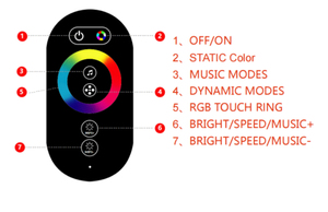5V 12V 24V Mono solo color CCT RGBW RGBWC LED RJ45 cable de red SYNC música síncrona RF remoto 30A RGB LED controlador - Product Image 4