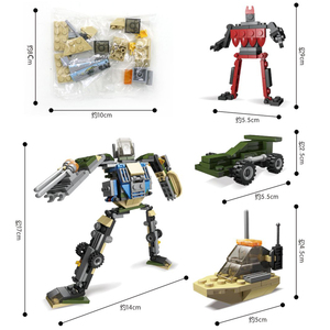 QS a basso prezzo bambini Robot 12 In 1 interessante materiale plastico Multi stile educativo blocchi di costruzione giocattolo per bambini regalo divertente - Product Image 5