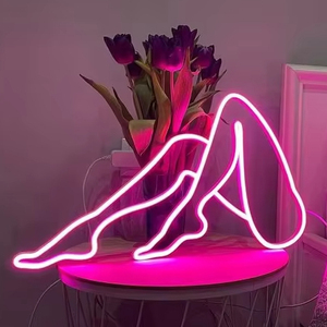 섹시한 숙녀 남자와 여자 네온 사인 Led 빛 아크릴 투명 사용자 정의 생일 파티 네온 사인 벽 장식 Led 사인 - Product Image 3