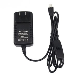 Lonten Raspberry Pi 3 B + alimentatore 5V 3A pulsante interruttore Micro USB caricabatterie adattatore EU US UK AU Plug per Raspberry Pi 3 Mo - Product Image 4