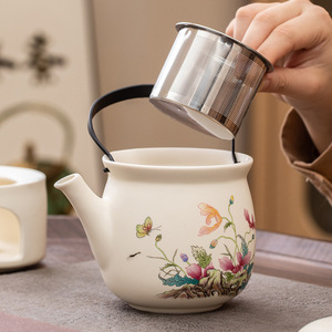 欧式高品质咖啡礼品茶壶套装，带浸泡器茶壶，带浸泡器陶瓷茶壶形状浸泡器 - Product Image 2