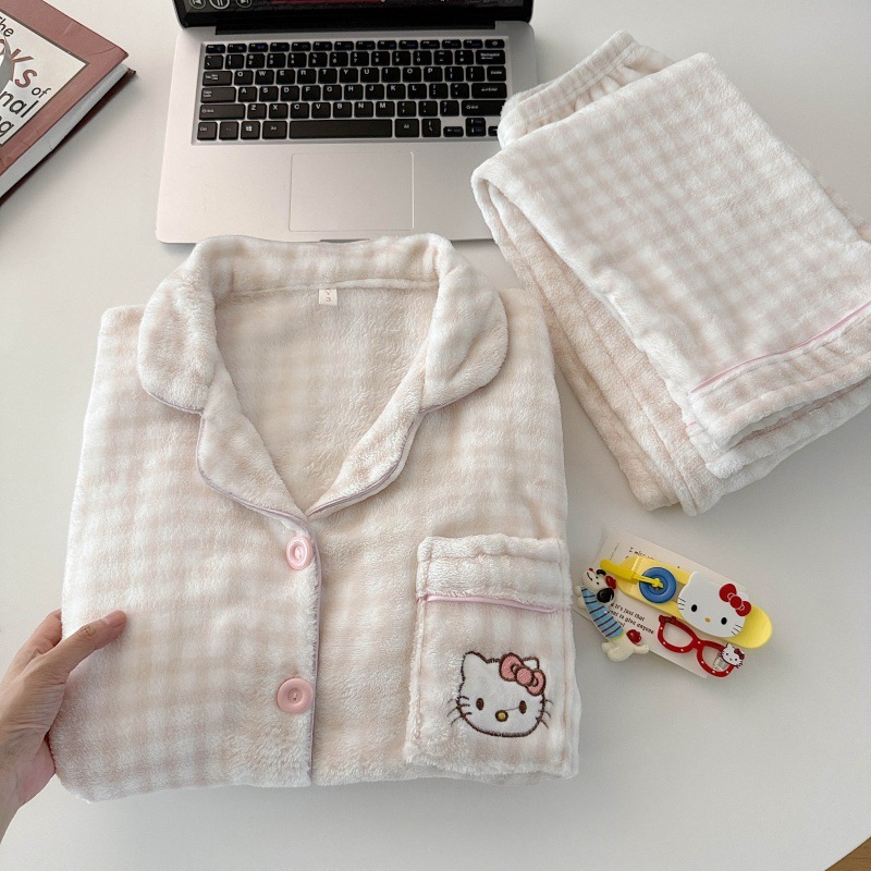50314 set cardigan in velluto rosa a quadri kt cat