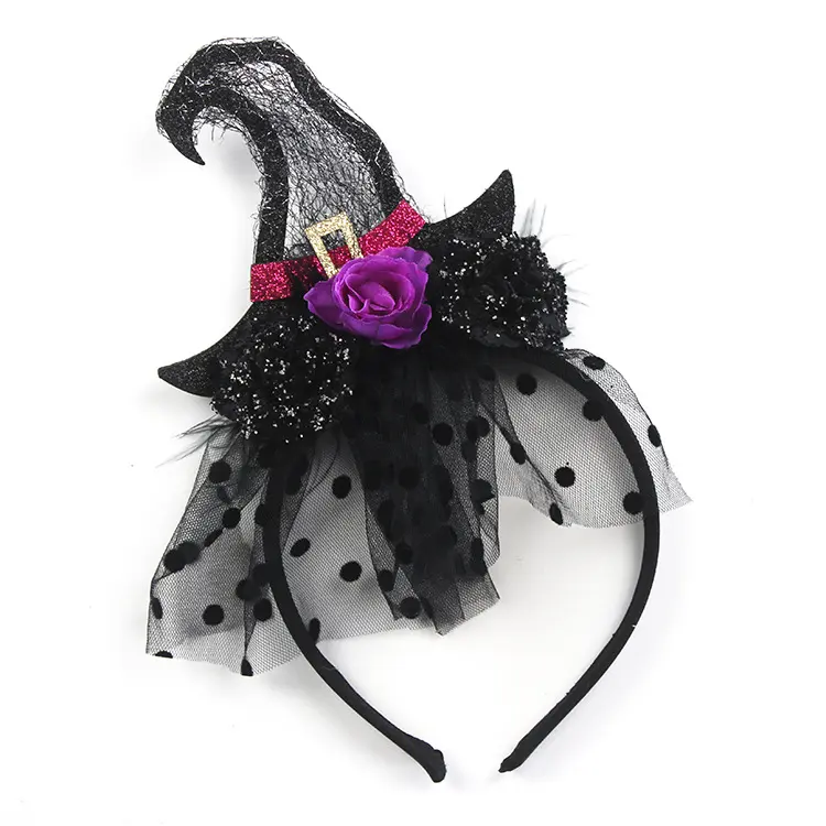 Gran oferta, diadema para Cosplay de Halloween, accesorios para fotos, sombrero de bruja, hebilla para la cabeza, diadema sexy de Halloween para mujer, fiesta de Halloween