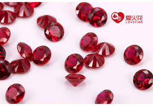 Toptan 5 #8 # kırmızı yakut tüm boyutları gevşek yuvarlak parlak kesim #5 yakut yapay sentetik kırmızı korundum - Product Image 4