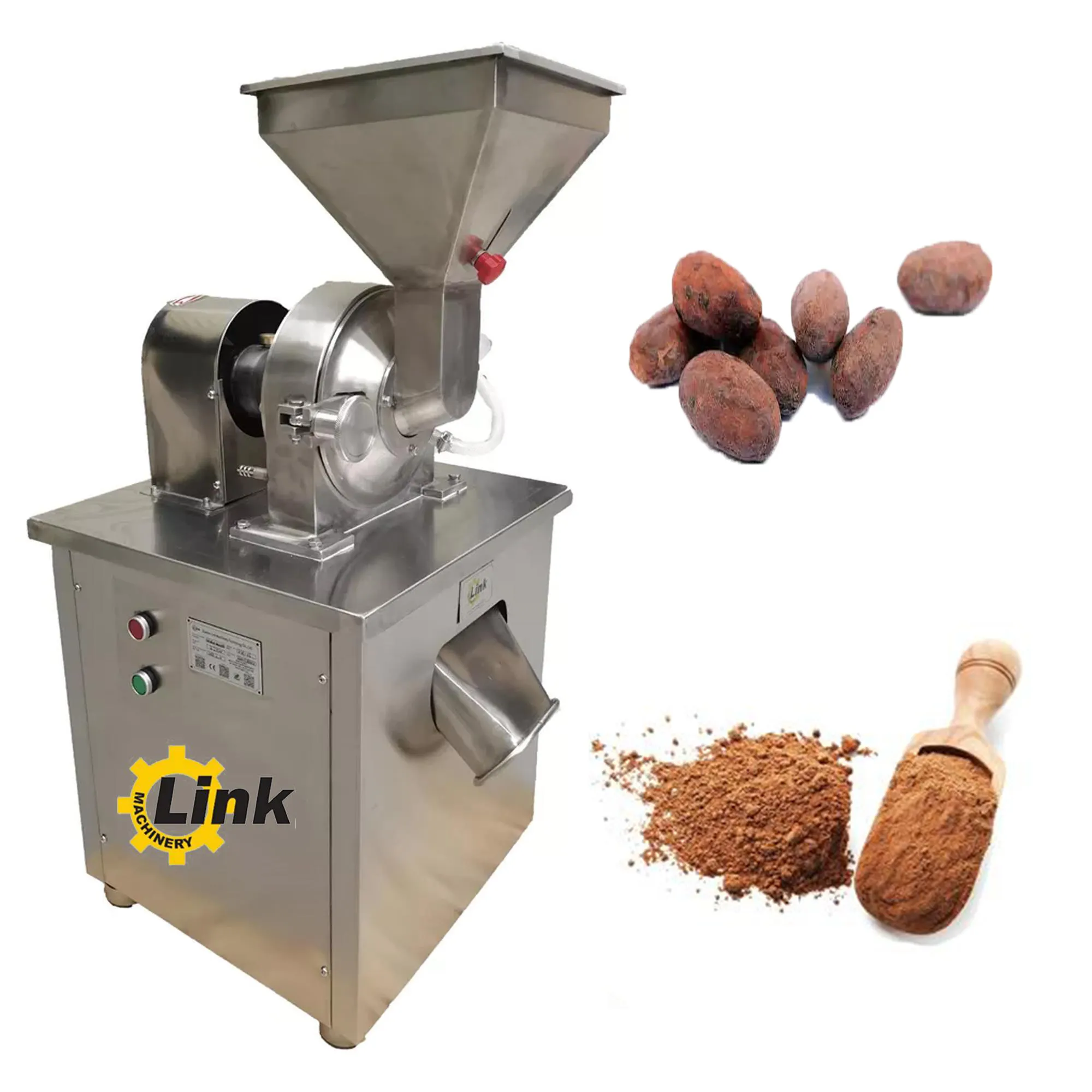 Universal Factory Price Full Automatic Coco Em Pó Canela Noz-moscada Spice Powder Cocoa Bean Moagem Máquina