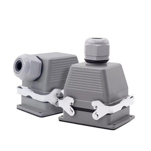 หัวต่อสำหรับงานหนัก HDC-HE-006 010 016 024 032 048เชื่อมต่อสกรู16A 500V ปลั๊กเชื่อมต่ออุตสาหกรรมการบินรูปสี่เหลี่ยมผืนผ้า - Product Image 1