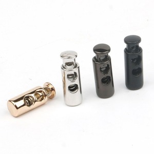 Round Double Holes Metal Spring <strong>Cord</strong> <strong>End</strong> Stopper <strong>Elastic</strong> Rope Adjustment Buckle for Backpack Hoodie Draw String <strong>Cord</strong> Lock - Product Image 1