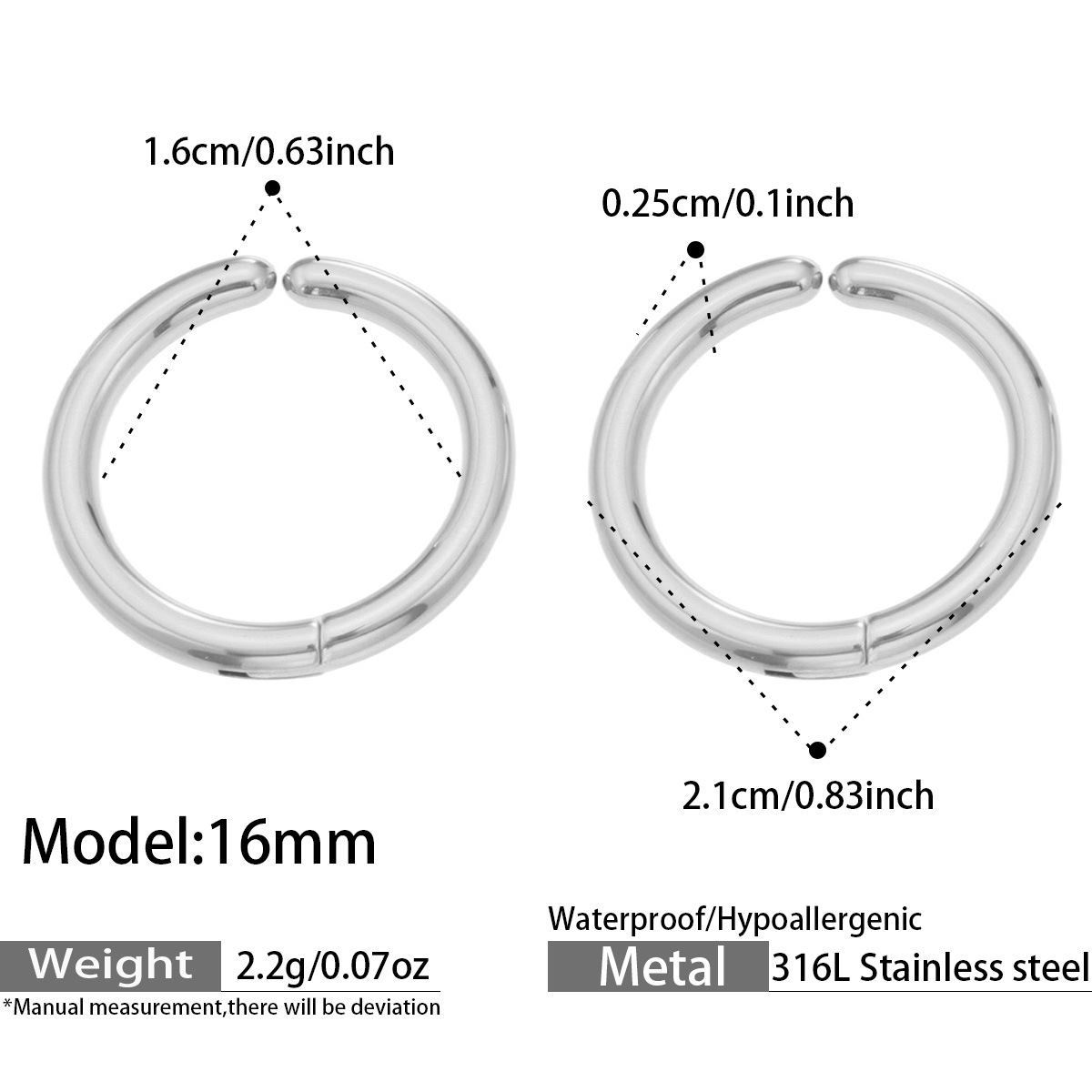 Silver 16mm
