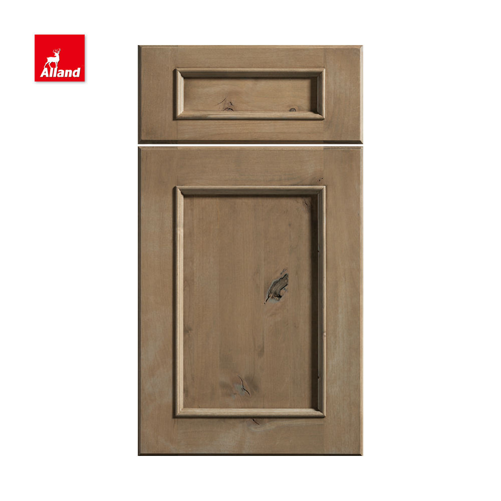 Porte en bois massif cerisier teinté