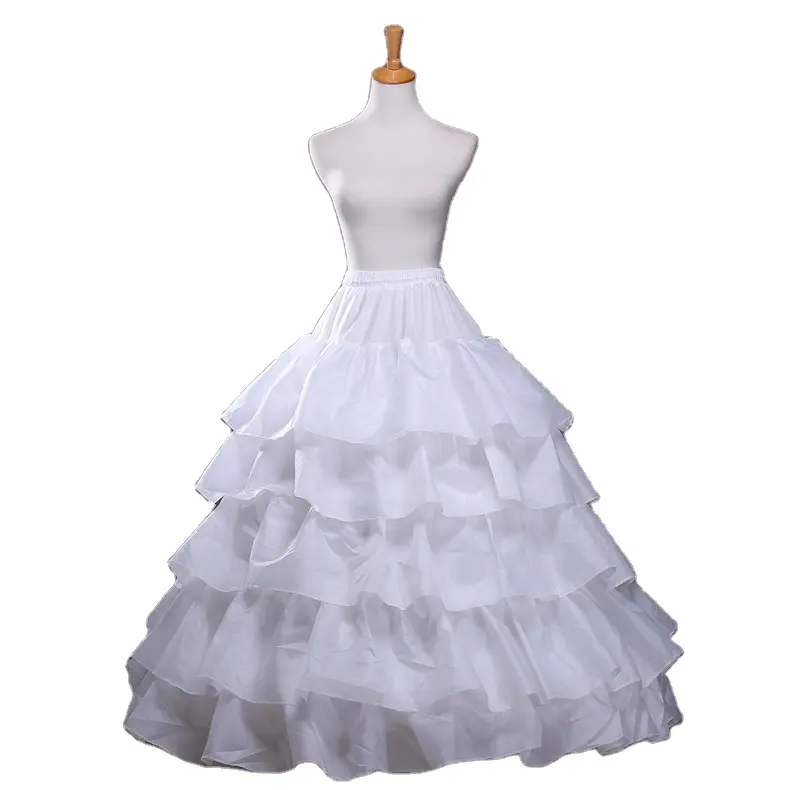 10% di sconto 4 cerchi 5 strati abito da ballo sottoveste sottoveste crinolina sottogonna grande volant accessori da sposa sottogonna in Tulle