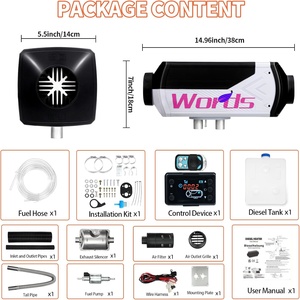 Pemanas Diesel portabel 8KW untuk RV karavan Motorhome hitam 12V/24V pemanas parkir mobil kondisi baru - Product Image 6