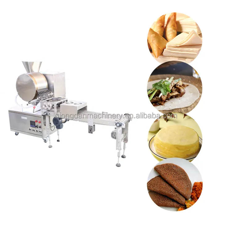 Nuovo Design roti Popiah lumpia samosa foglio macchina crepe uovo rotolo macchina mogogo injera maker