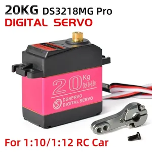 DS3218 PRO 20KG dijital Baja Servo su geçirmez yüksek hız 180/270 derece Servo 1/8 1/10 RC arabalar için Metal kol ile yapılan plastik - Product Image 2