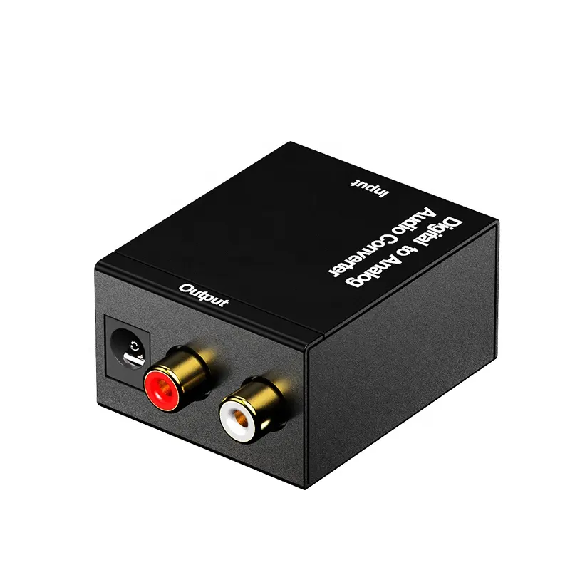 Cantell Digitaler optischer koaxialer zu analoger Cinch-L/R-Audio konverter adapter mit Toslink-Audio kabel und USB-Stromkabel