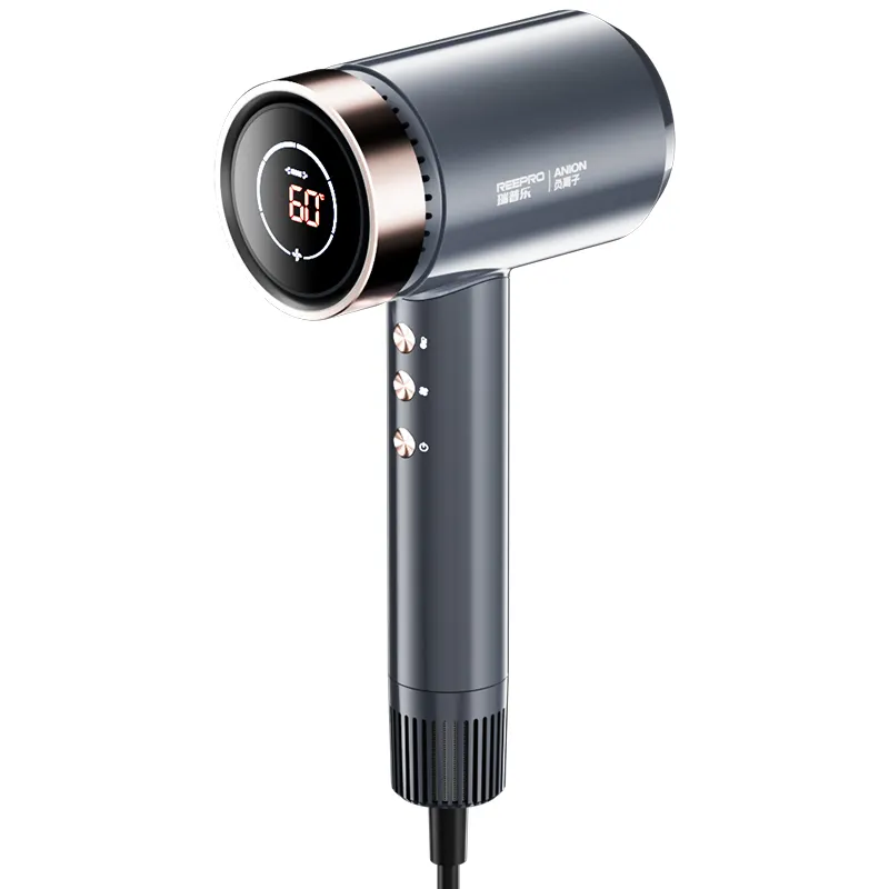 Secador de cabelo profissional 1600W para salão de beleza, leve e potente, alta velocidade, 110000 Rpm, sem folhas, negativo iônico, 110000 Rpm