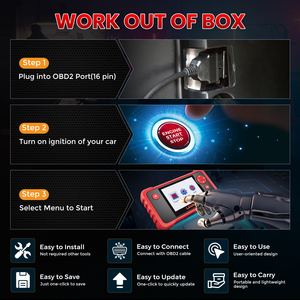 Herramienta de diagnóstico de coche CRP123 V2.0, Analizador de motor OBD2, lector de código VIN automático, actualización gratuita de por vida - Product Image 5