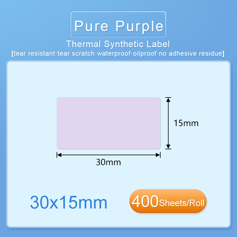 30x15mm Violet Étiquette